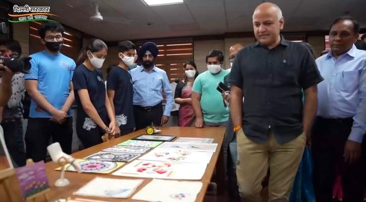 Displayed my projects to Shri Manish Sisodia